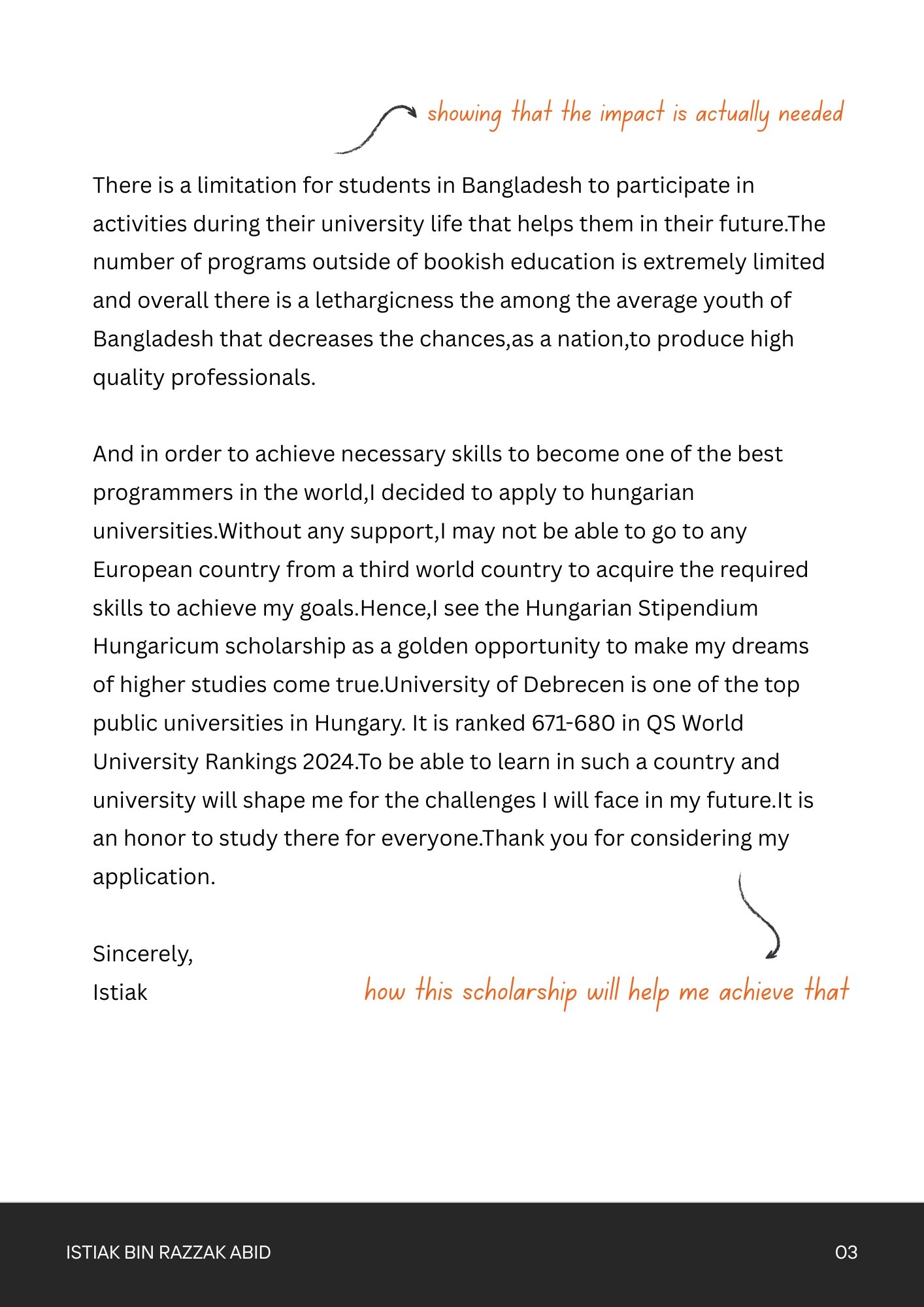 Winning Motivation Letter Preview