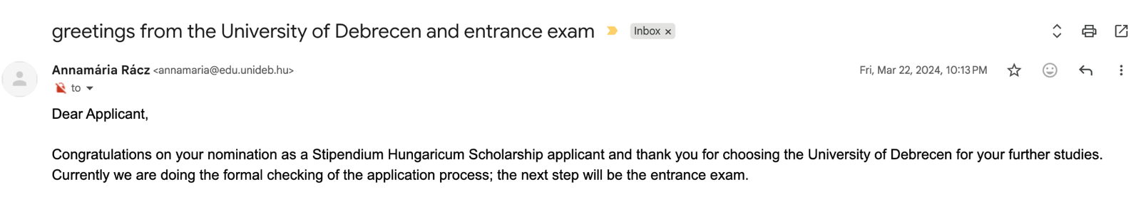 Interview Process for Stipendium Hungaricum